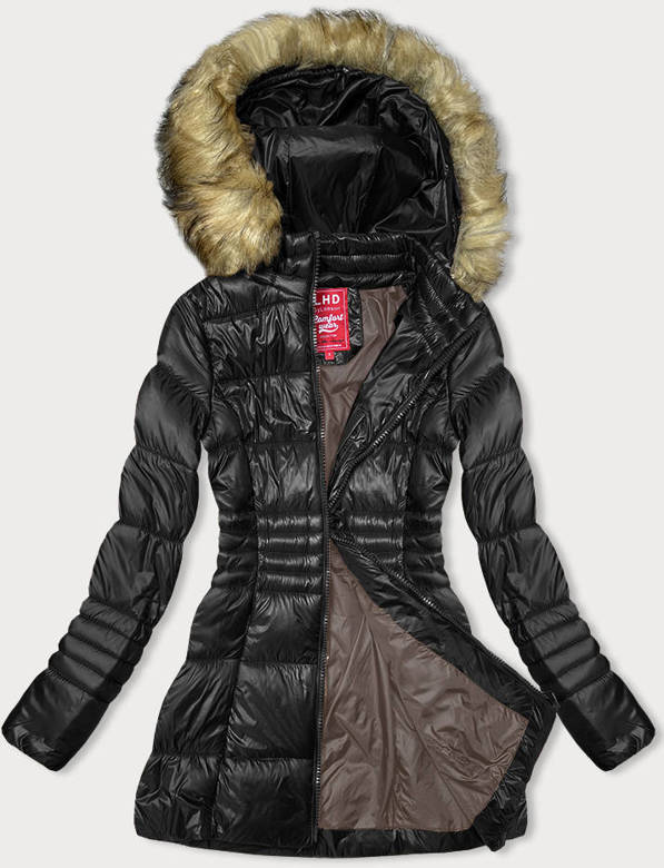 Przejściowa kurtka damska pikowana czarna (2M-052)