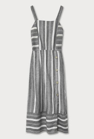 Bawełniana sukienka z guzikami grafitowa (345art)