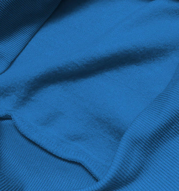Bluza dresowa damska ze ściągaczami niebieska (w01-16)