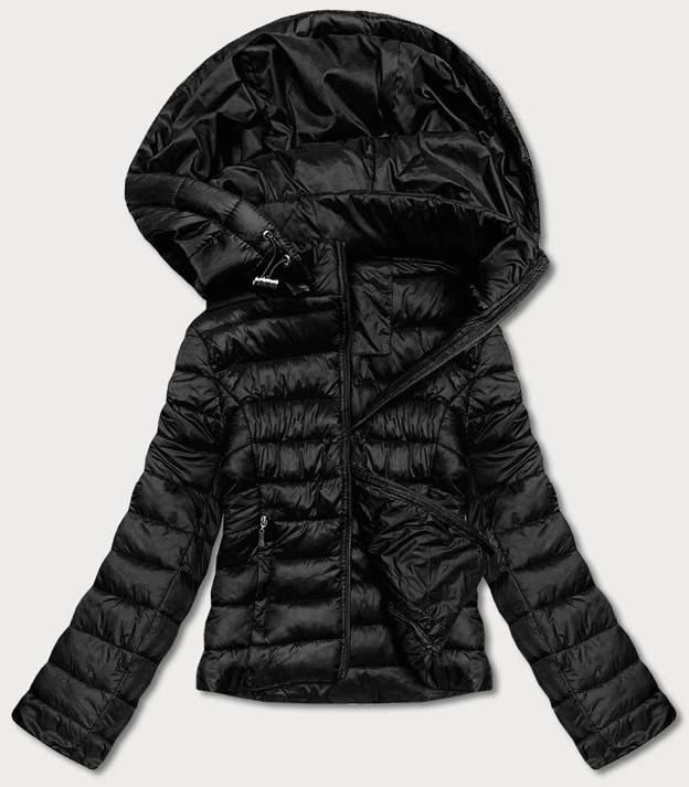 Przejściowa pikowana kurtka damska czarna (23M9001-392)