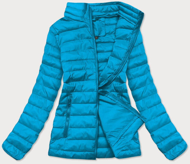 Lekka pikowana kurtka damska niebieska (20311-243)