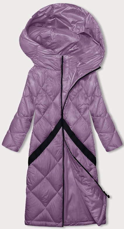 Pikowana kurtka damska zimowa różowa (H-896-38)