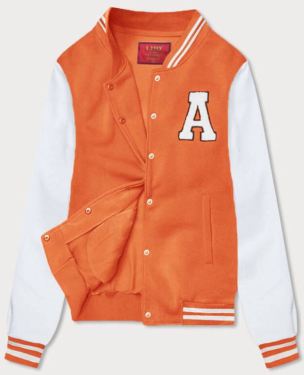 Damska bluza typu college pomarańczowa (AMG-57)