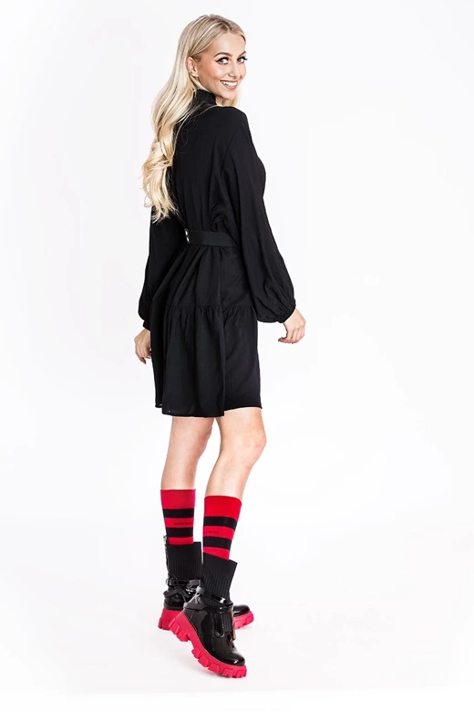 Sukienka z rękawami typu nietoperz Ann Gissy czarna (XY202118)
