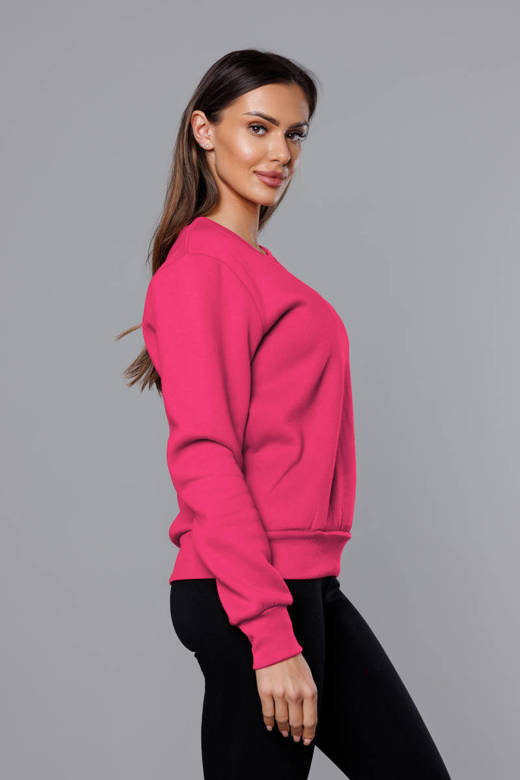 Bluza dresowa damska ze ściągaczami różowa (w01-19)