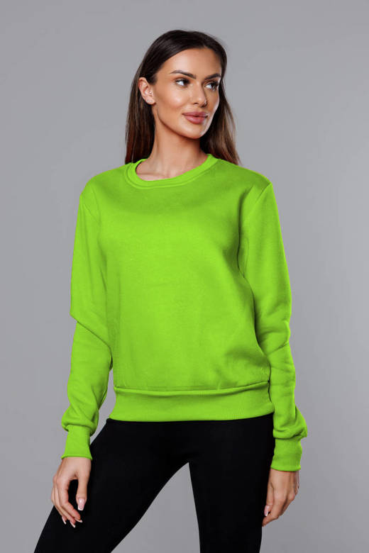 Bluza dresowa damska ze ściągaczami jasny zielony (w01-31)