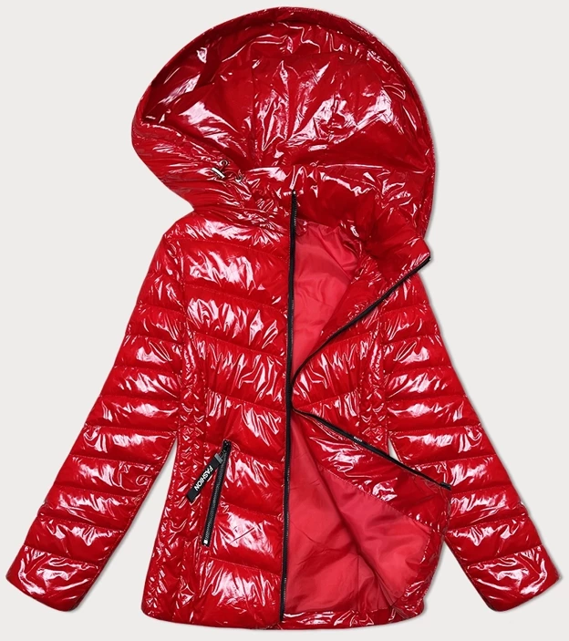 Pikowana kurtka z odpinanym kapturem S'West czerwona (B9753-4)