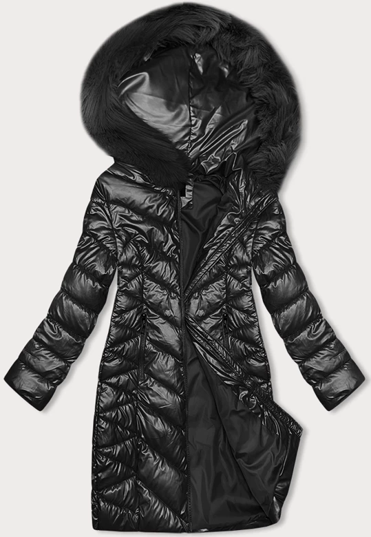Pikowana zimowa kurtka damska J Style czarna (16M9100-392)
