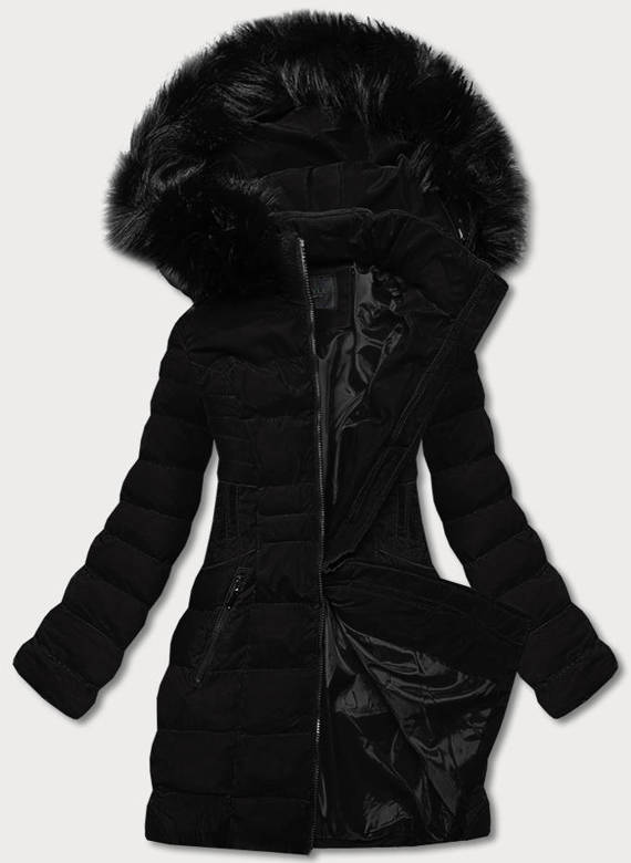 Puchowa kurtka zimowa damska czarna (16m9061-392)