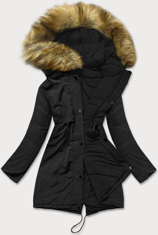 Dwustronna zimowa kurtka damska czarna (m-136)