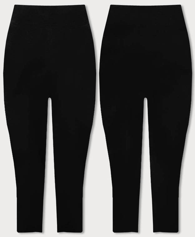 Bawełniane legginsy 3/4 czarne (YW01045-a1)
