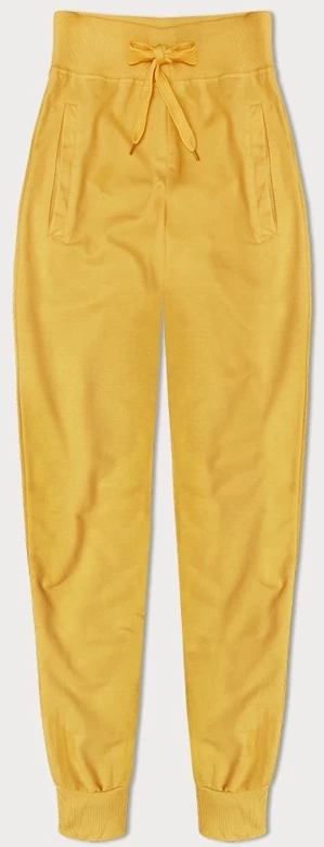 Cienkie spodnie dresowe żółte (CK03-117)