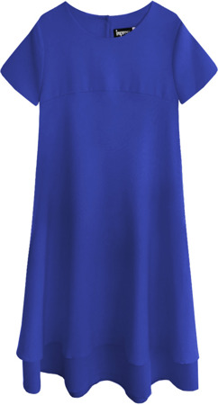 Trapezowa sukienka chabrowa (436art)