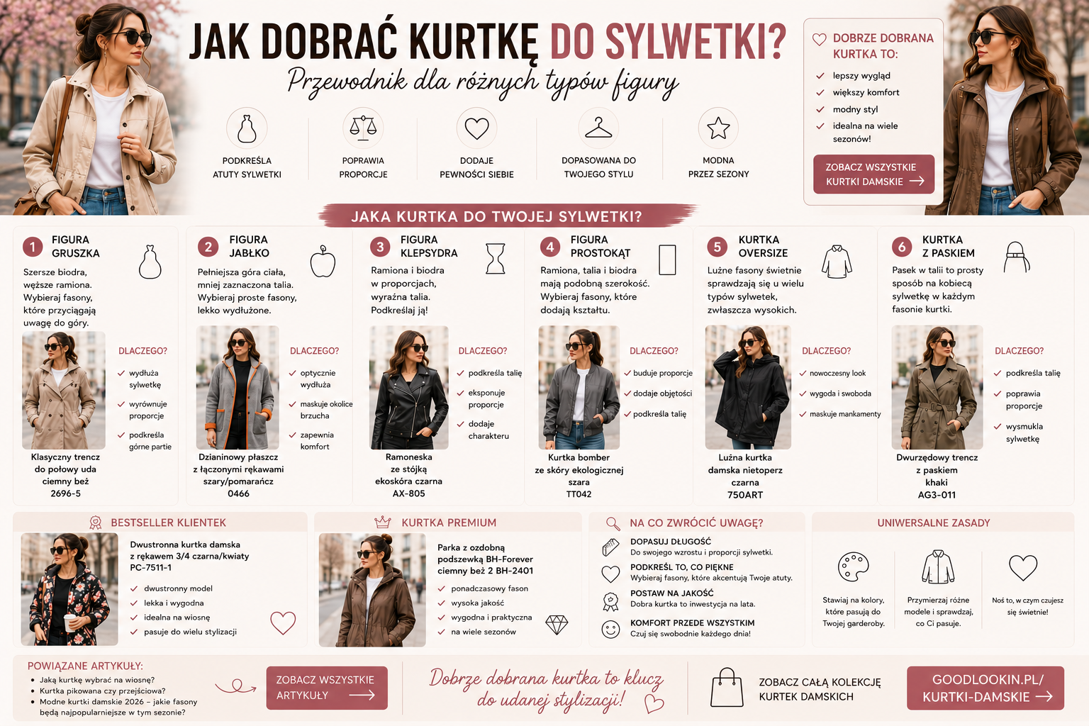 Jak dobrać kurtkę do sylwetki? Przewodnik dla różnych typów figury