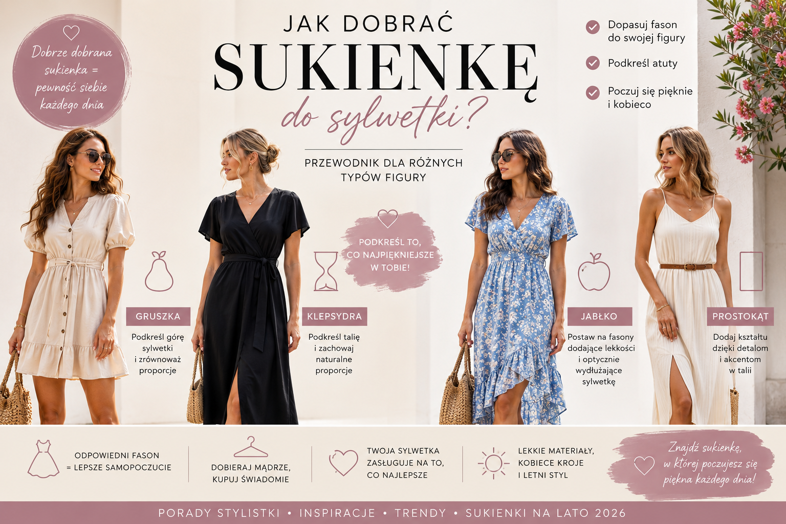 Jak dobrać sukienkę do sylwetki? Przewodnik dla różnych typów figury