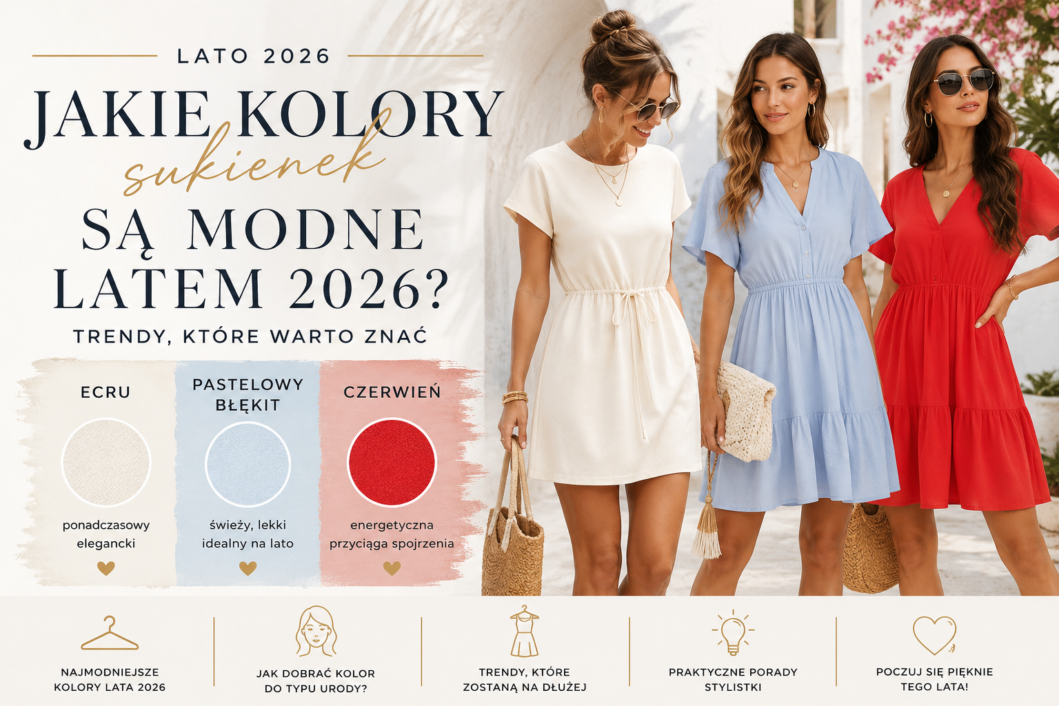 Jakie kolory sukienek są modne latem 2026? Trendy, które warto znać