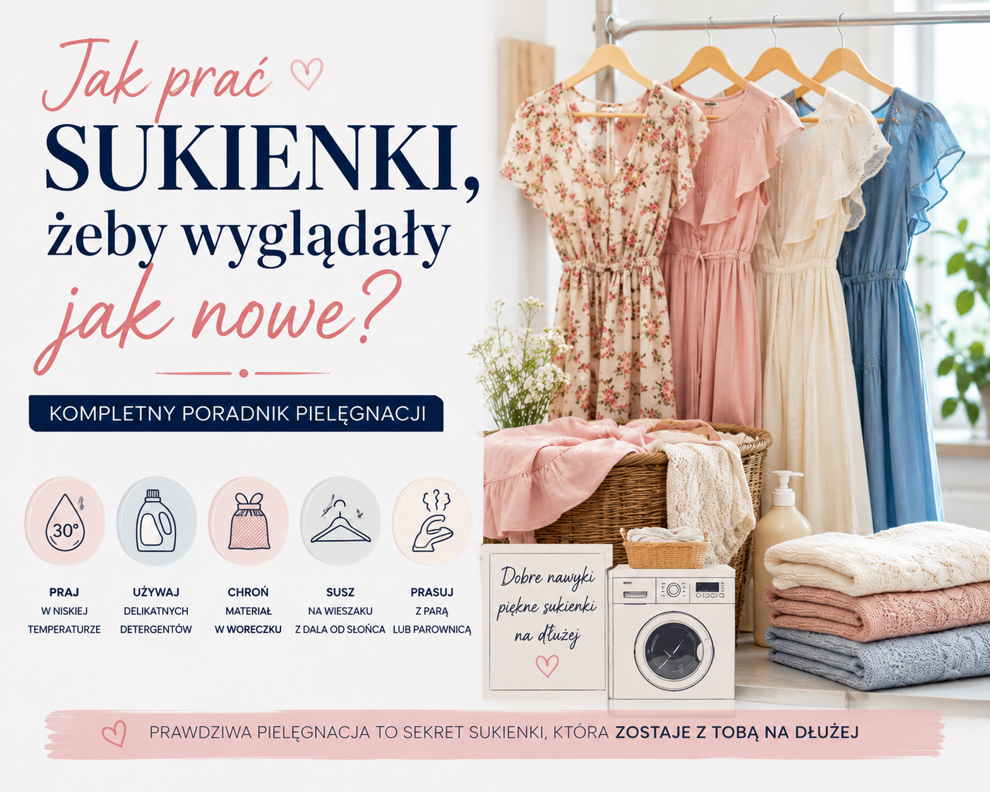 Jak prać sukienki, żeby wyglądały jak nowe? Kompletny poradnik pielęgnacji