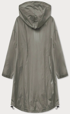 DŁUGA KURTKA WIATRÓWKA CIEMNY BEŻ (671ART)