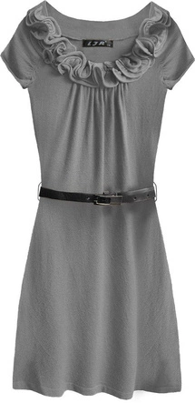 SWETERKOWA SUKIENKA MINI SZARA (1520)