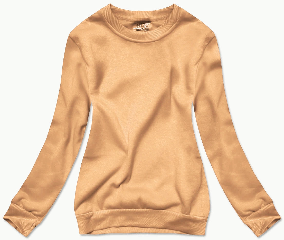 Bluza dresowa damska ze ściągaczami nude (W01-160)