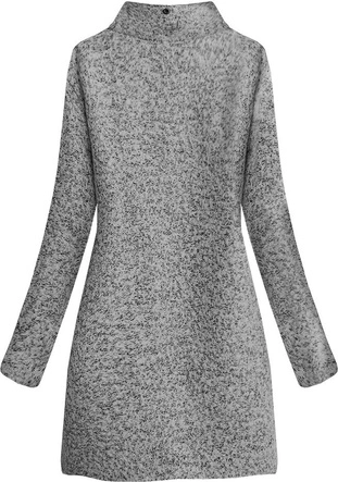 KRÓTKI PŁASZCZ ZE STÓJKĄ JASNOSZARY (536ART)