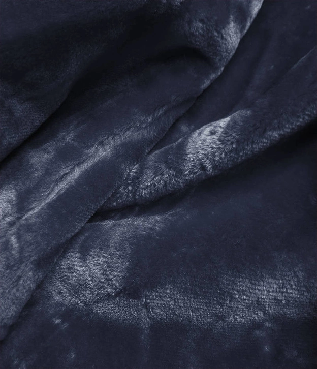 DAMSKA KURTKA PARKA ZIMOWA Z PODPINKĄ GRANATOWA (B2717-3)