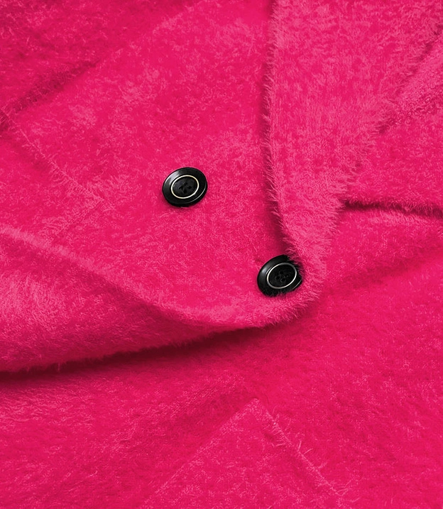 Krótka narzutka alpaka różowa (CJ65)