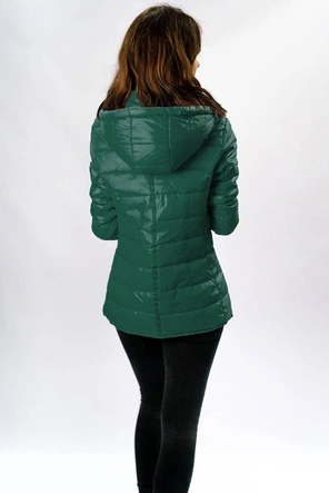 DAMSKA KURTKA PIKOWANA ZIELONA (W351)
