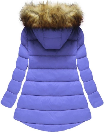 ASYMETRYCZNA KURTKA Z KAPTUREM WRZOSOWA (7675)