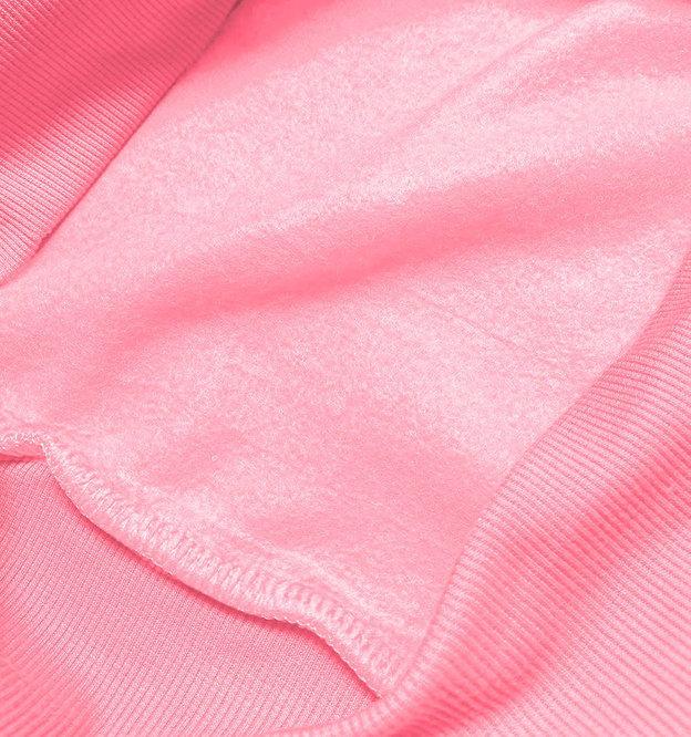 Bluza dresowa damska ze ściągaczami jasno-różowa (w01-20)