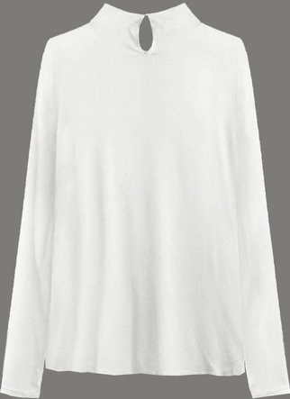 Elegancka bluzka z kołnierzykiem ecru (8522/1)