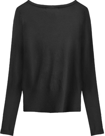 KLASYCZNY SWETEREK Z KORONKĄ CZARNY (X1537X)