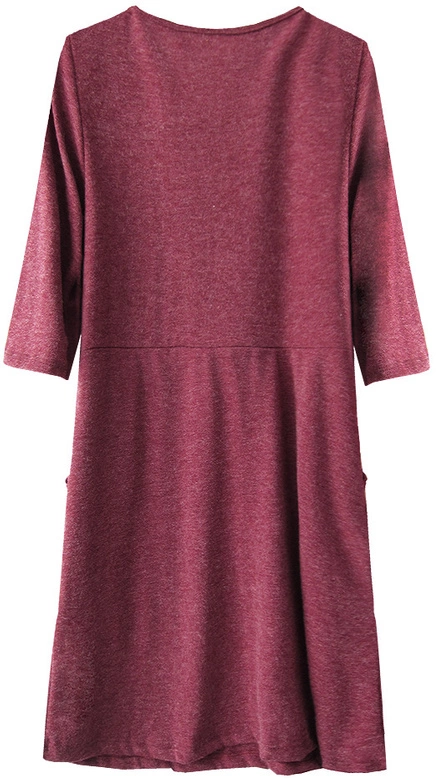 SUKIENKA Z GUZIKAMI I KIESZENIAMI BORDOWA (220ART)