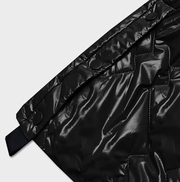 Kamizelka damska z kapturem czarna (6028)