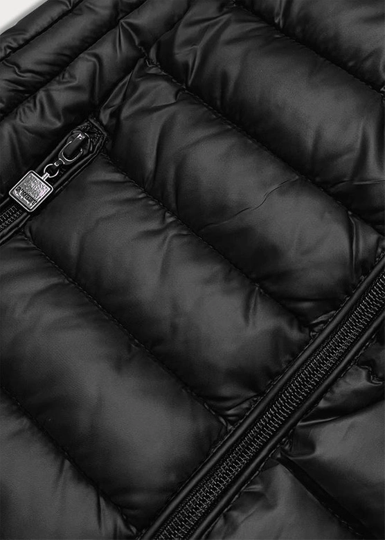 Bezrękawnik ze stójką damski czarny (b2722-1)