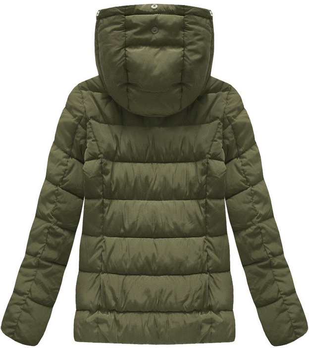 PIKOWANA KURTKA Z KAPTUREM KHAKI (B3570)