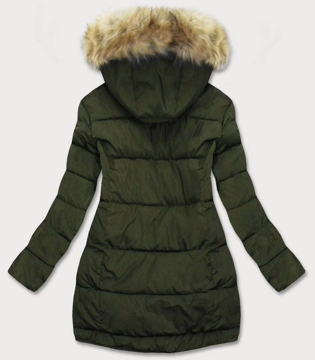 PIKOWANA KURTKA Z KAPTUREM KHAKI (859)