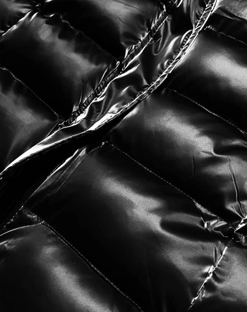 Puchowa kurtka zimowa damska czarna (xw822x)