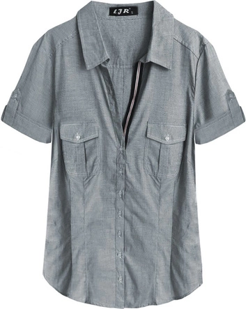 BAWEŁNIANA KOSZULA CIEMNOSZARA (1610)