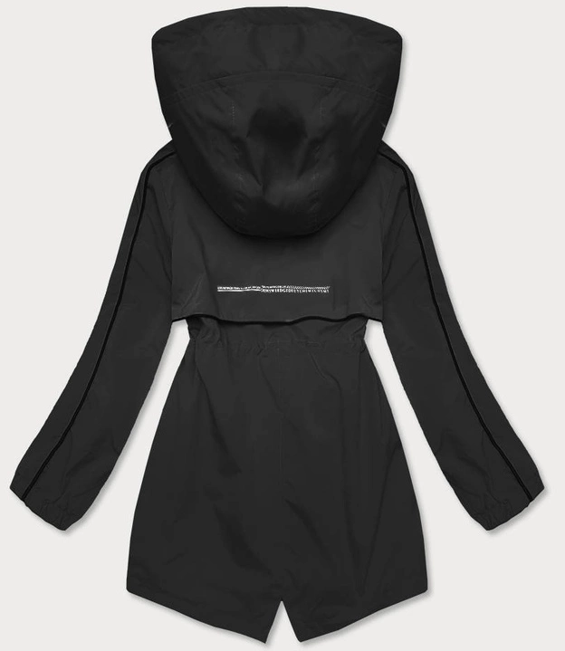 Cienka kurtka damska na podszewce czarna (B8119-1)