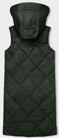 Długa kamizelka damska oversize army (5M3165-136)