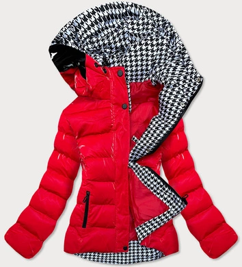 Damska kurtka pikowana czerwona (w807#)