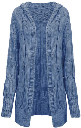 SWETER O GRUBYM SPLOCIE NIEBIESKI (115ART)