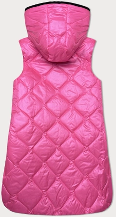 Kamizelka damska z ozdobnym pikowaniem różowa (B8230-83)