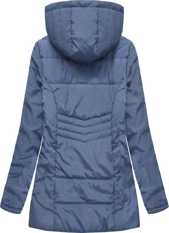 DŁUŻSZA PIKOWANA KURTKA NIEBIESKA (B2626)