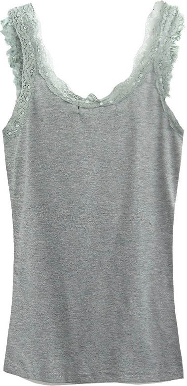 BAWEŁNIANA BLUZKA NA RAMIĄCZKACH SZARA (3609)