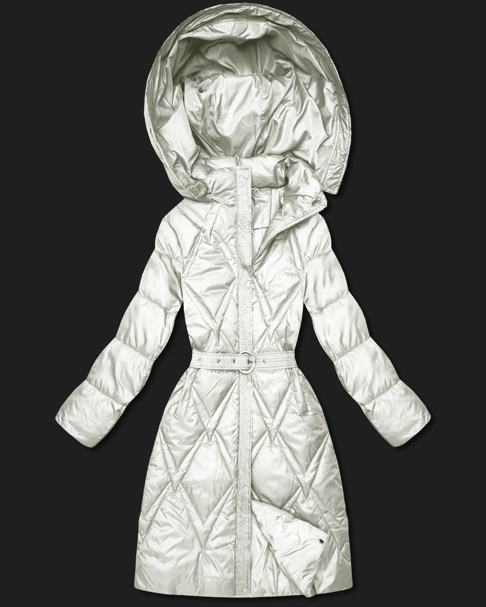 Pikowany płaszcz przejściowy z kapturem Goodlookin ecru (Y3-9215-12)