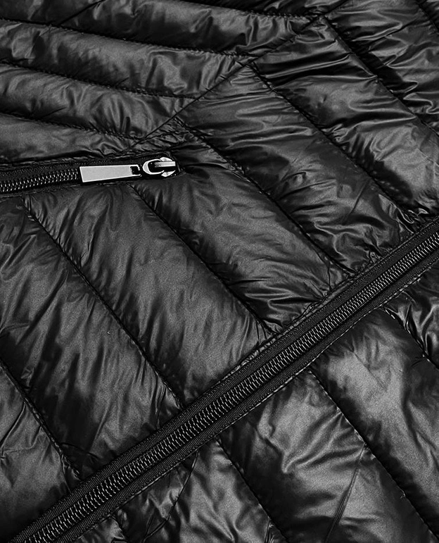 Przejściowa pikowana kurtka damska czarna (5M785-392)