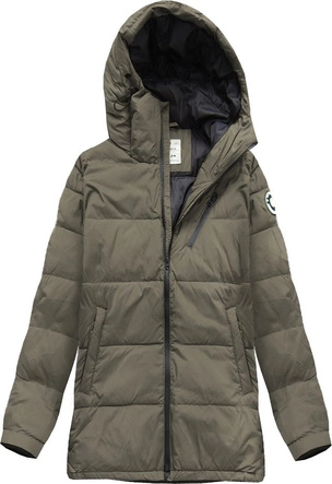 KURTKA ZIMOWA Z PUCHEM NATURALNYM KAKAOWA (5011)