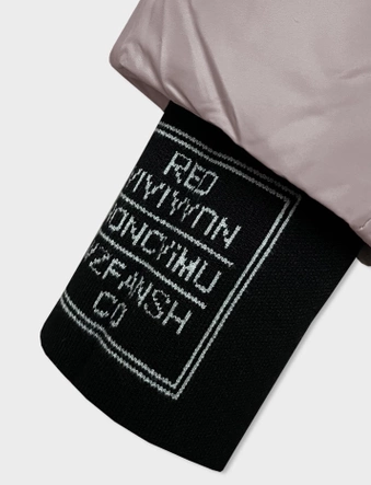 Puchowa kurtka damska zimowa z kapturem Glakate jasnoróżowa (LU-238191#)